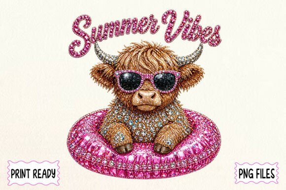 Download Highland Cow Bling Summer Design - Summer design Collection