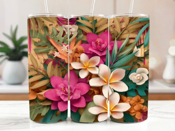 Download Plumeria Tumbler Sublimation Design - Tumbler sublimation Collection