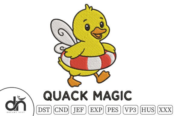 Download Quack Magic Cute Duckling Embroidery - Premium Resources